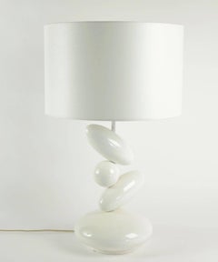 Contemporary Lamp from the 1980s-1990s in Lacquered Wood