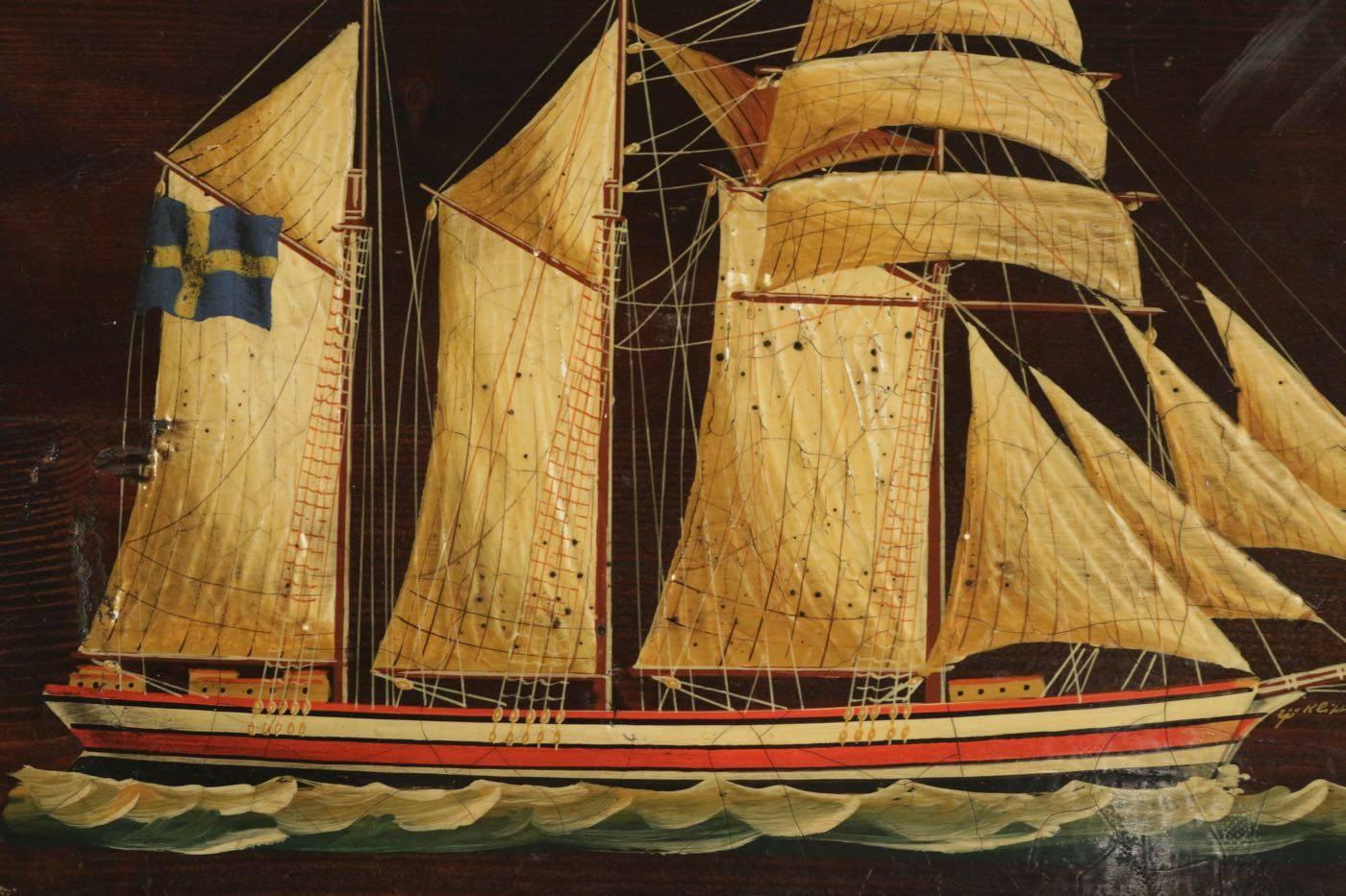 European Painting of the Le Dione Goteborg, circa 1903 