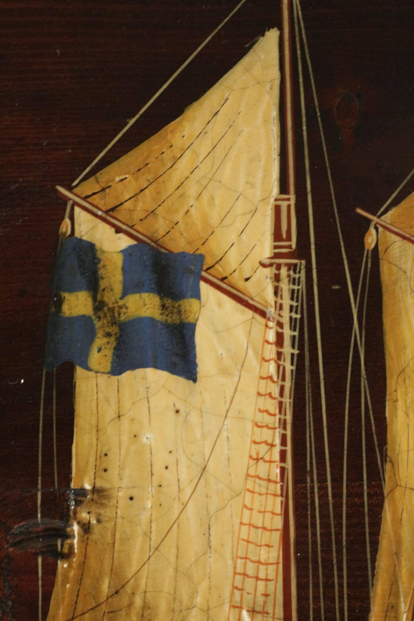 Early 20th Century Painting of the Le Dione Goteborg, circa 1903 