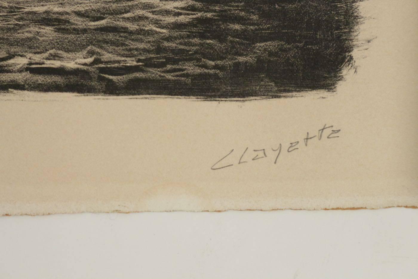 Lithographie originale de Clayette en vente 1