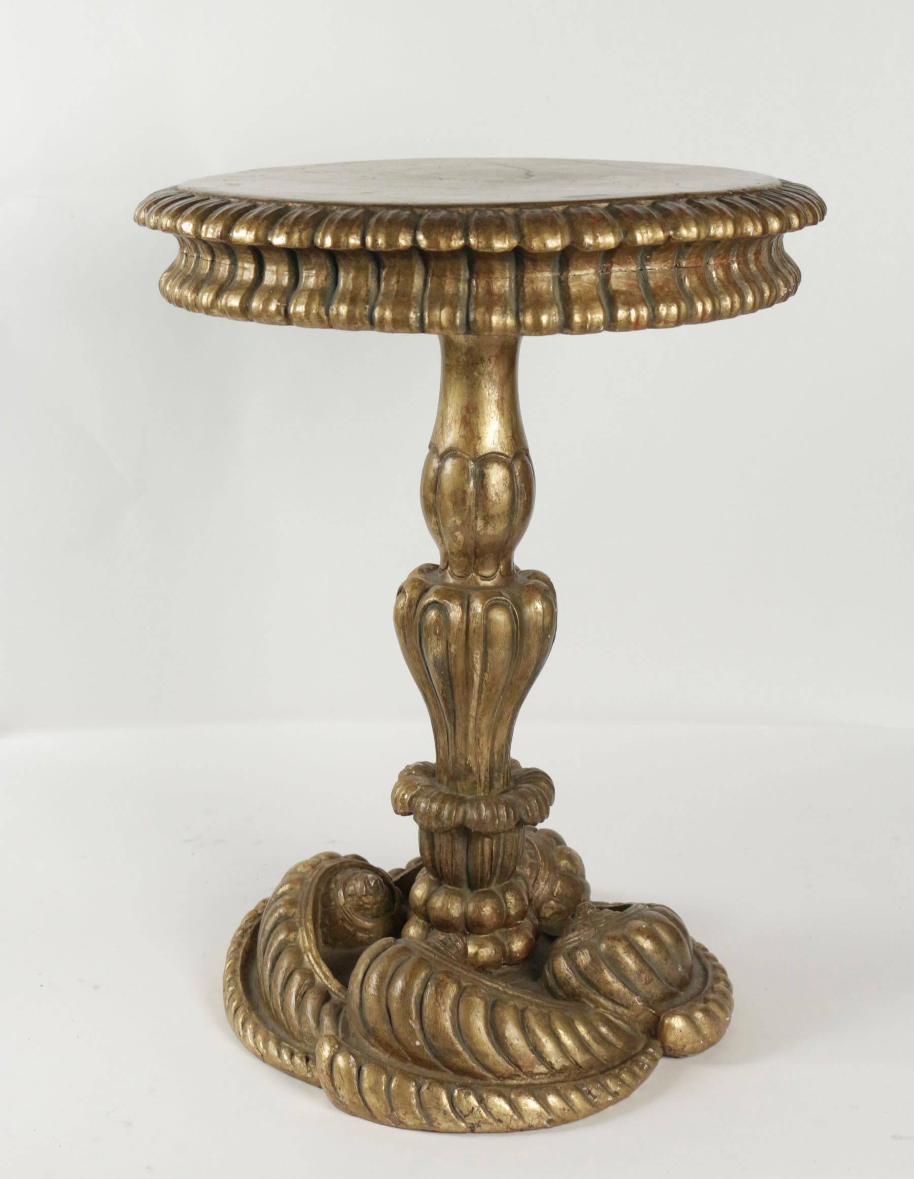 Gilt Side Table of the Early 19th Century For Sale