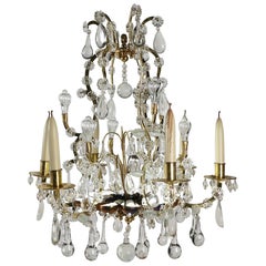 Antique Chandelier in the Style of Louis XV with Crystal from the 19th Century