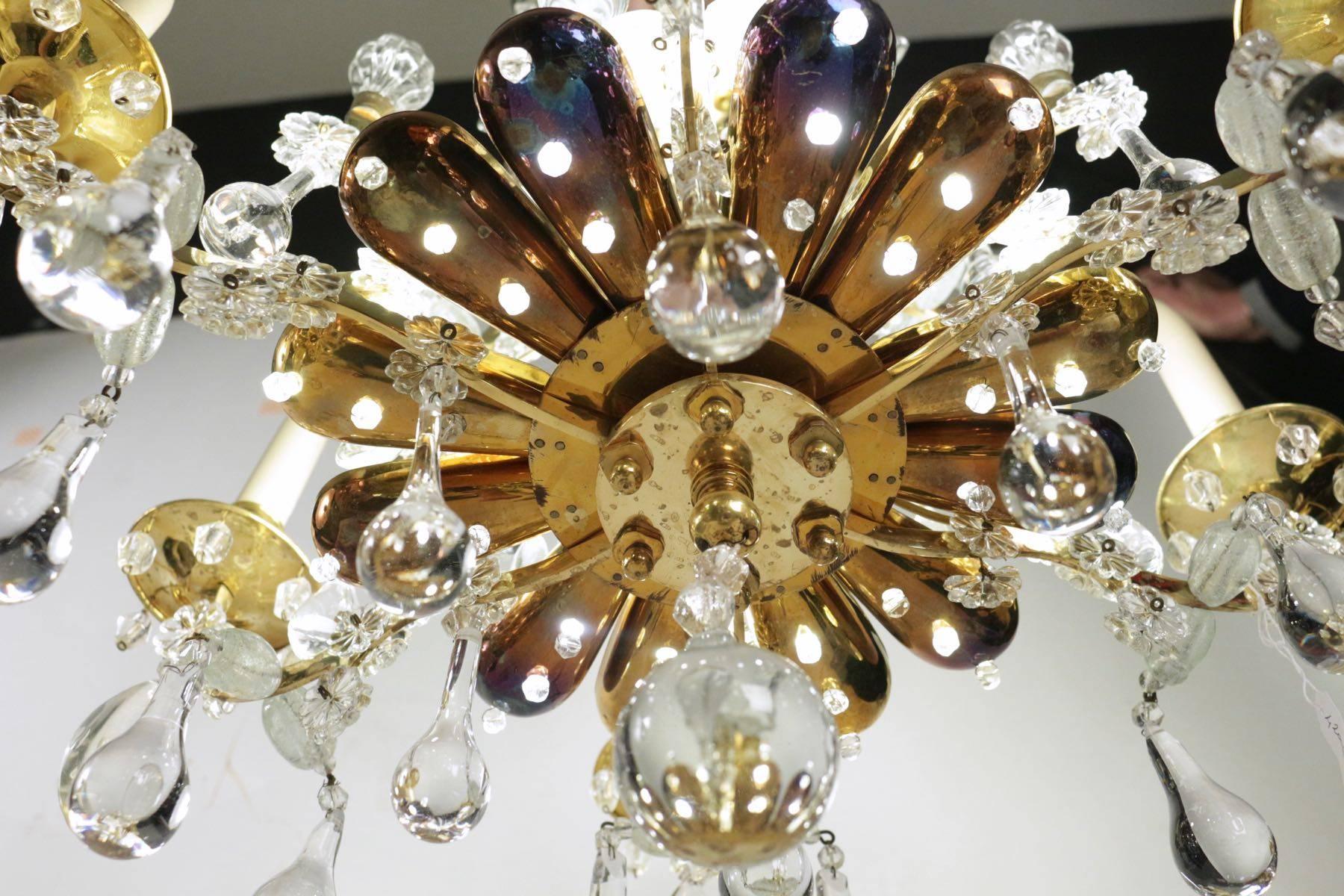 Chandelier in the Style of Louis XV with Crystal from the 19th Century For Sale 2