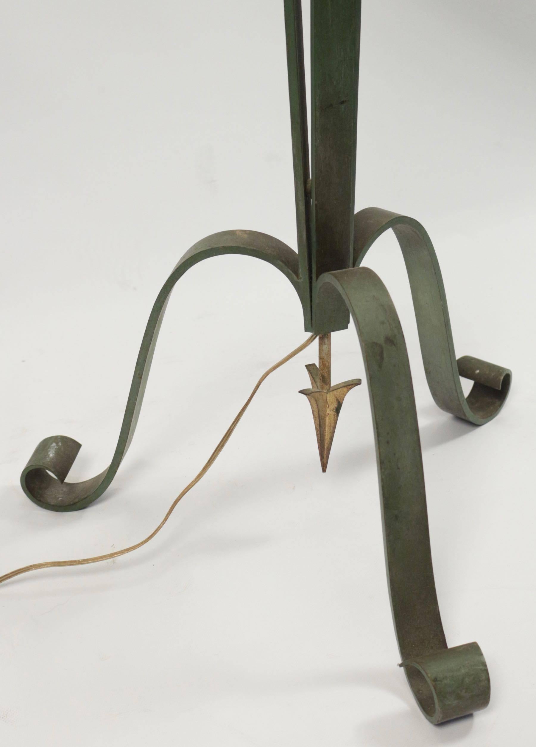 Wrought Iron Lamp, 1940s  For Sale 1