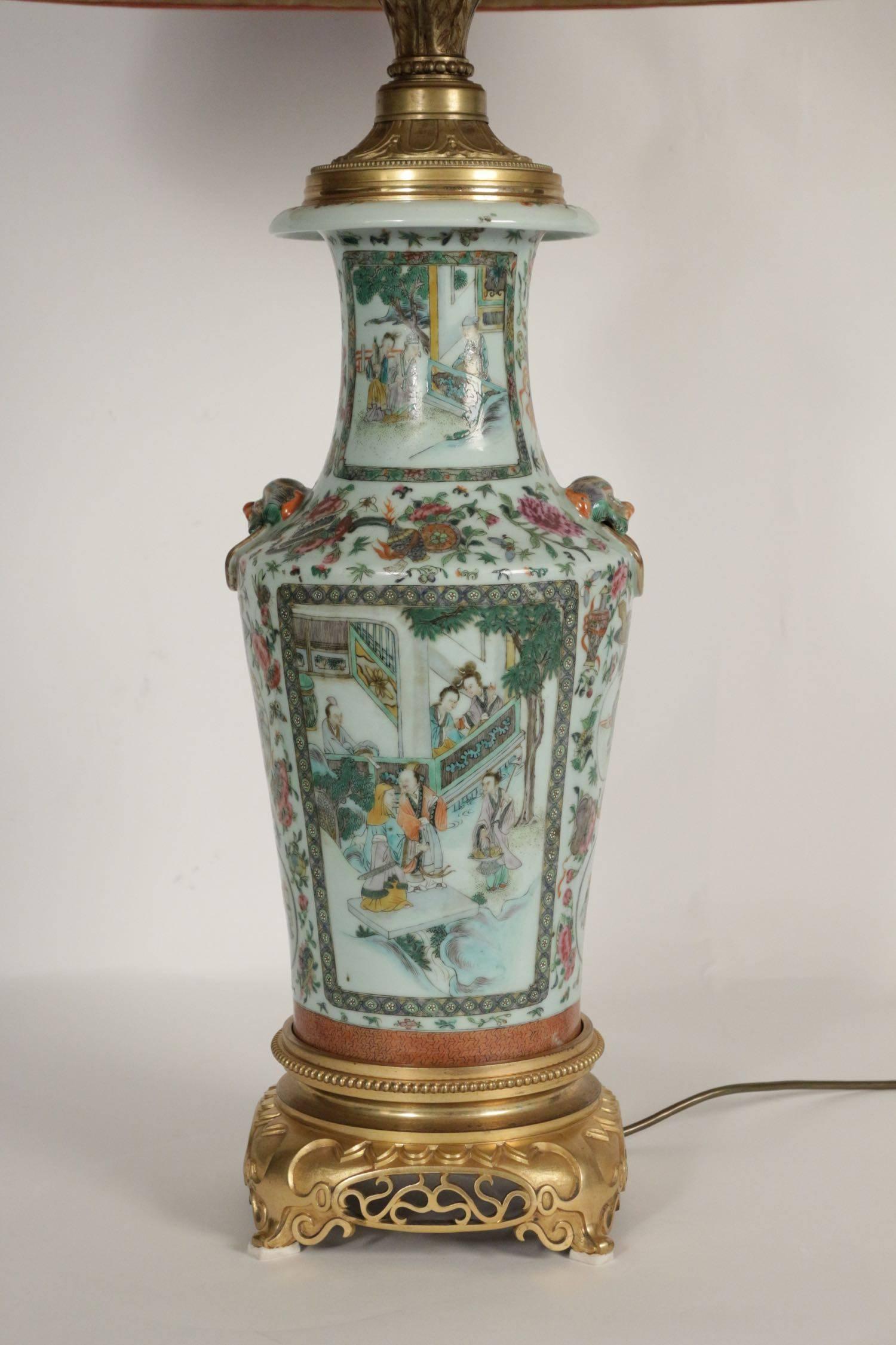 Chinese Export Importance Chinese Lamp from the Beginning of the 20th Century For Sale