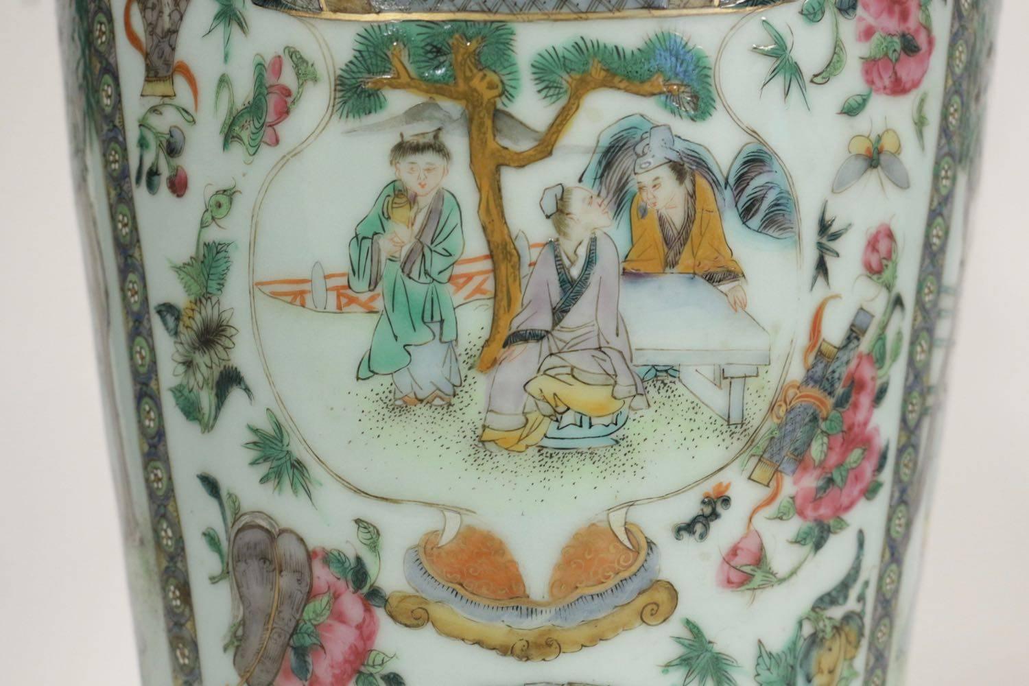 Importancia Lámpara china de principios del siglo XX Porcelana en venta