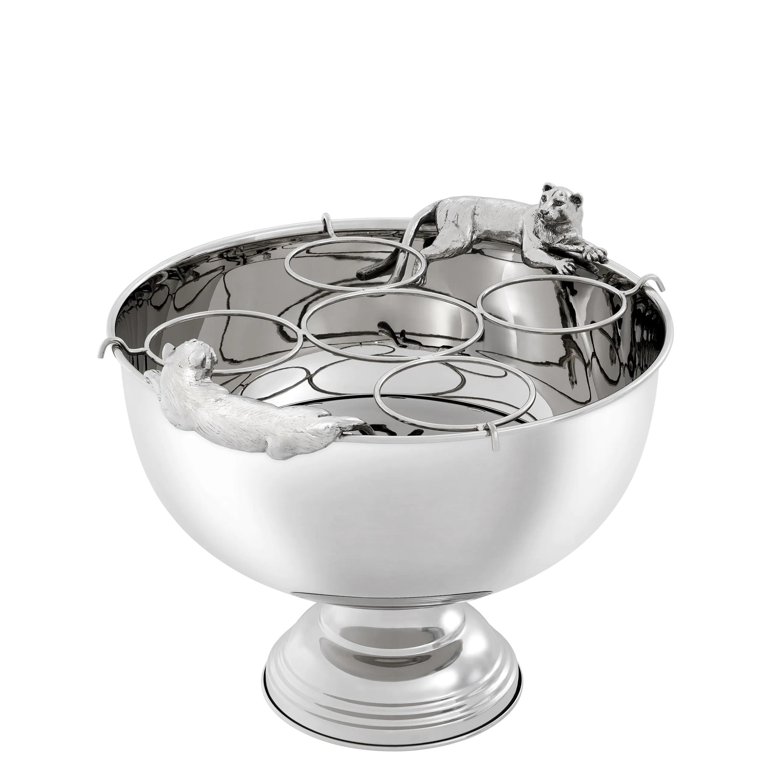 Ein Paar versilberte Champagner-Eimer mit schickem Design. (Französisch) im Angebot