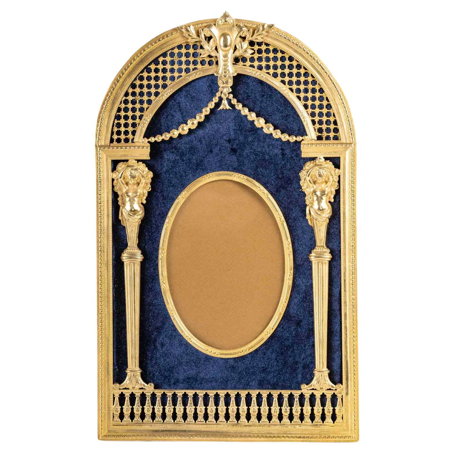 Photo Frame, Napoleon III Period, 19th Century. For Sale