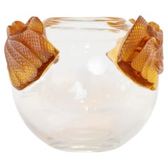 Crystal Vase by Lalique, 20th Century.