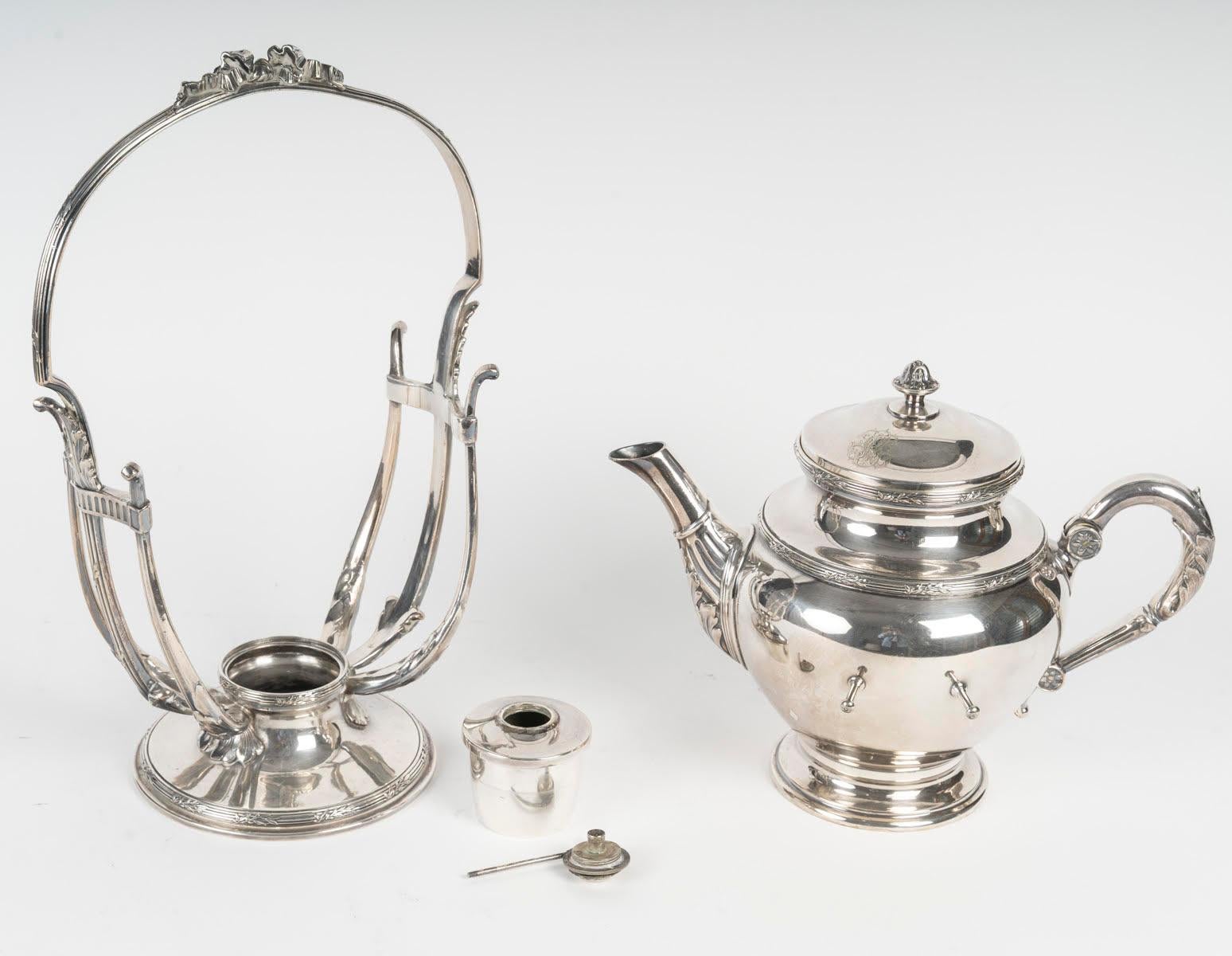 XX secolo Samovar in argento Christofle, stile Napoleone III, 20° secolo. in vendita