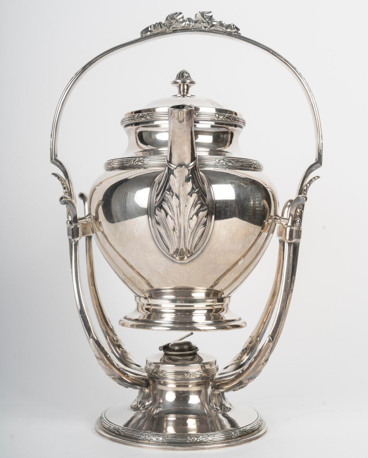 Samovar in argento Christofle, stile Napoleone III, 20° secolo. in vendita 1
