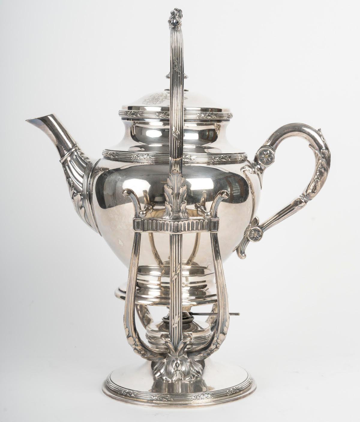 Samovar in argento Christofle, stile Napoleone III, 20° secolo. in vendita 3