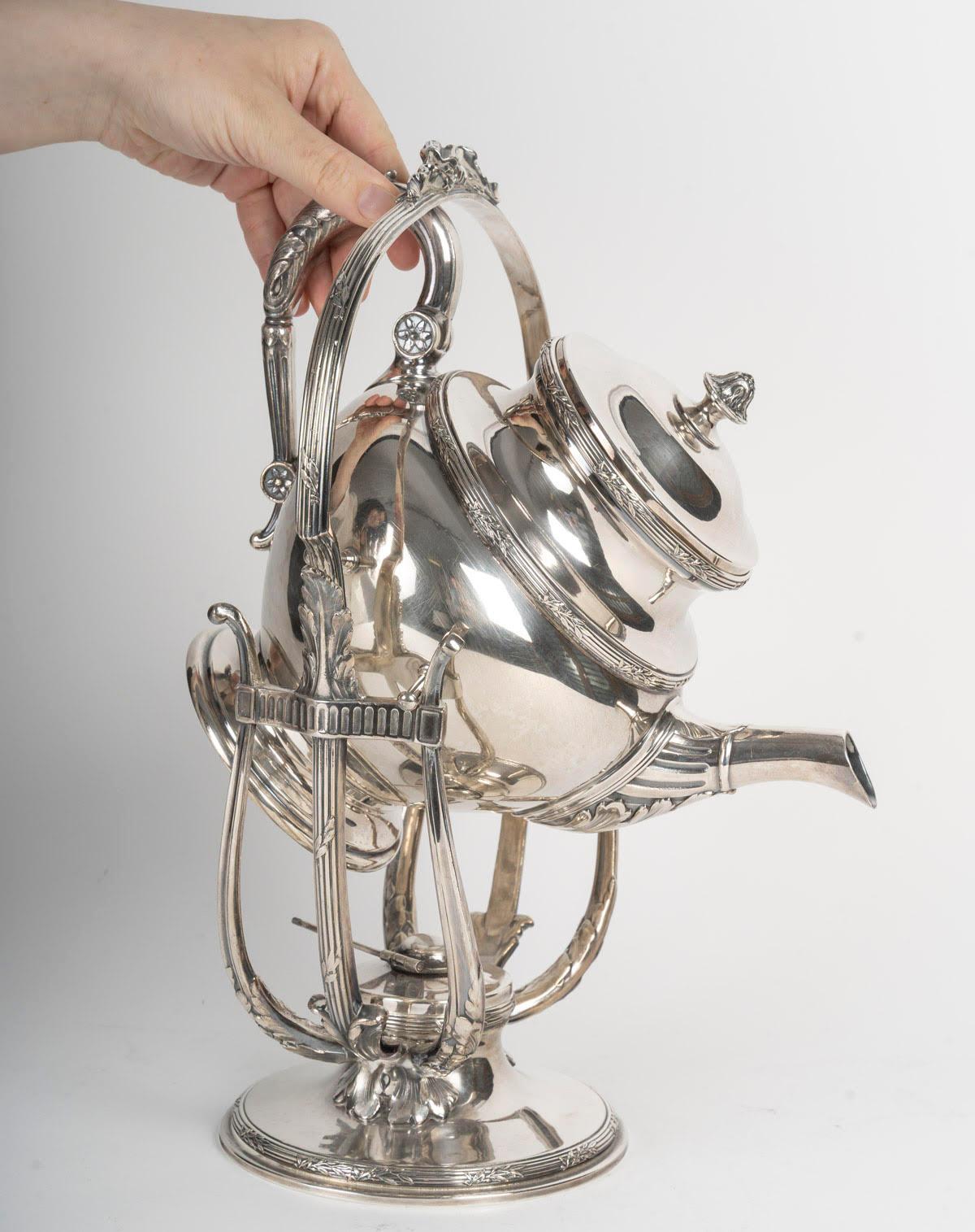 Samovar in argento Christofle, stile Napoleone III, 20° secolo. in vendita 4