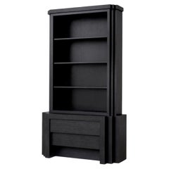 Modern Style Charcoal Grey Oak Veneer Cabinet S