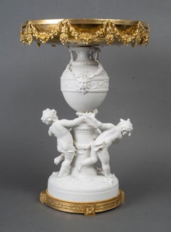 Bowl, Сenterpiece, Bisque Porcelain And Gilded Metal, 19th Century, Napoleon III