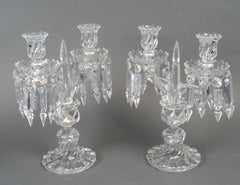 Par de candelabros de Baccarat, principios del siglo XX, estilo Napoleón III.
