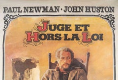 Original-Filmplakat „Juge et Hors-la-loi“, auf Leinwand aufgezogen.