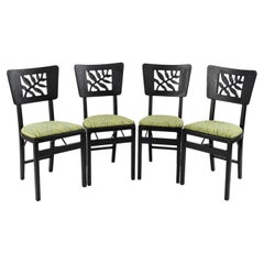 Set of 4 folding chairs, Stakmore, New York, circa 1930.