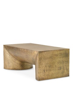 Hammered Brass Coffee Table.