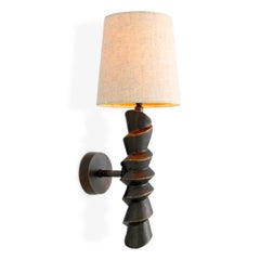 Pair of Bronze Finish Wall Lamp