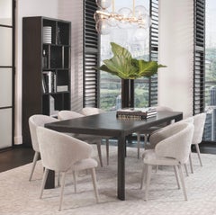 Cabinet in Charcoal Grey Oak Veneer, Contemporary Style
