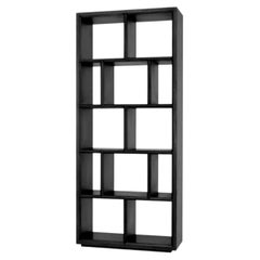 Cabinet in Charcoal Grey Oak Veneer, Contemporary Style