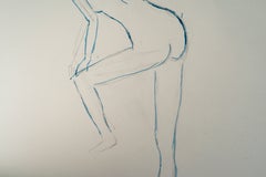 Drawing on Paper Depicting a Nude Woman, 20th Century.