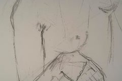 Drawing on Paper Depicting the Bust of a Young Woman, 20th Century.