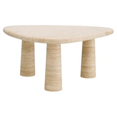 Large Side Table in Travertine, Contemporary Style