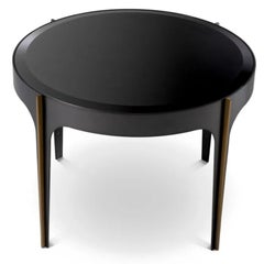 Bronze and Brass Glass Side Table