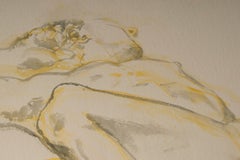 Watercolour on Paper Depicting a Man Lying Down, 20th Century.