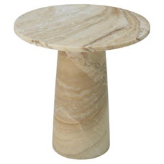 Round Side Table in Natural Onyx