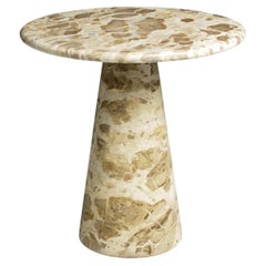 Small Round Side Table in Marble