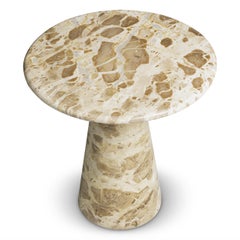 Small Round Side Table in Marble