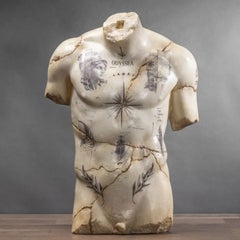 Black Tattooed Bust in Resin