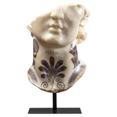 Black Tattooed Apollo Sculpture