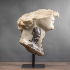 Black Tattooed Apollo Sculpture