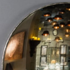 Silver Convex Metal-Edged Witch Mirror