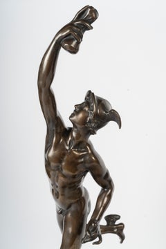Patinated Bronze Sculpture Depicting Hermes, 20th Century, Napoleon III Style.
