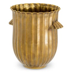 Pair of Contemporary Vintage Brass finish Wine Cooler