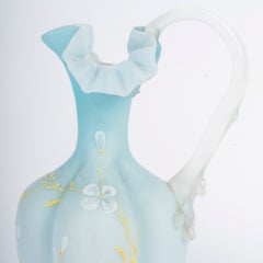 Pair of Enameled Opaline Ewers, Early 20th Century.