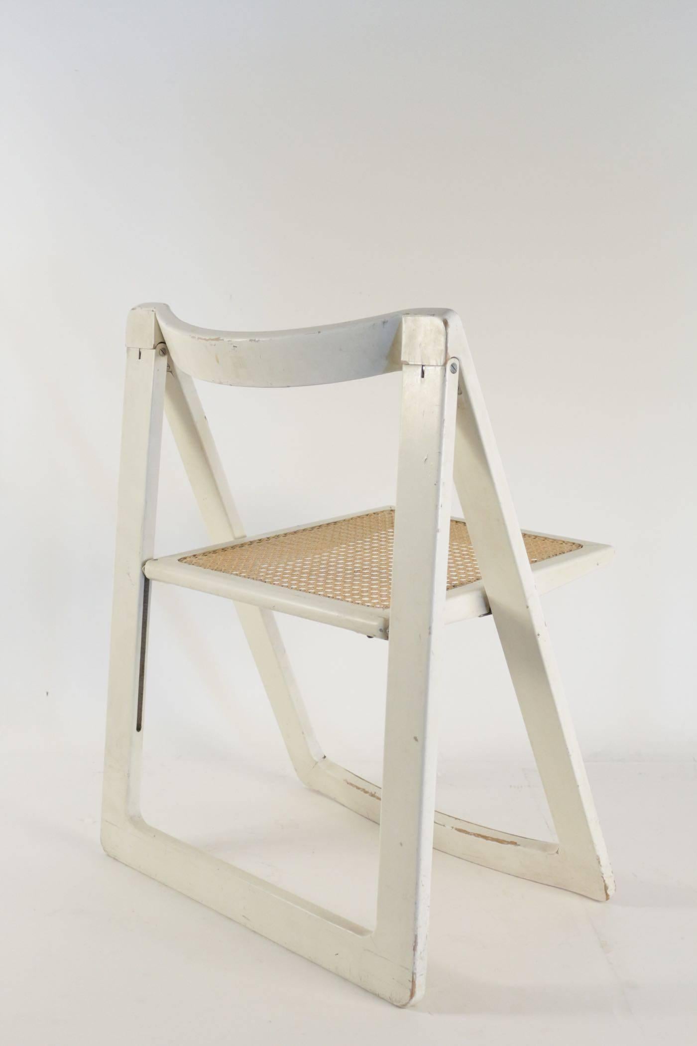 Wood Three Mid-Century Modern Folding Chairs, circa 1960 