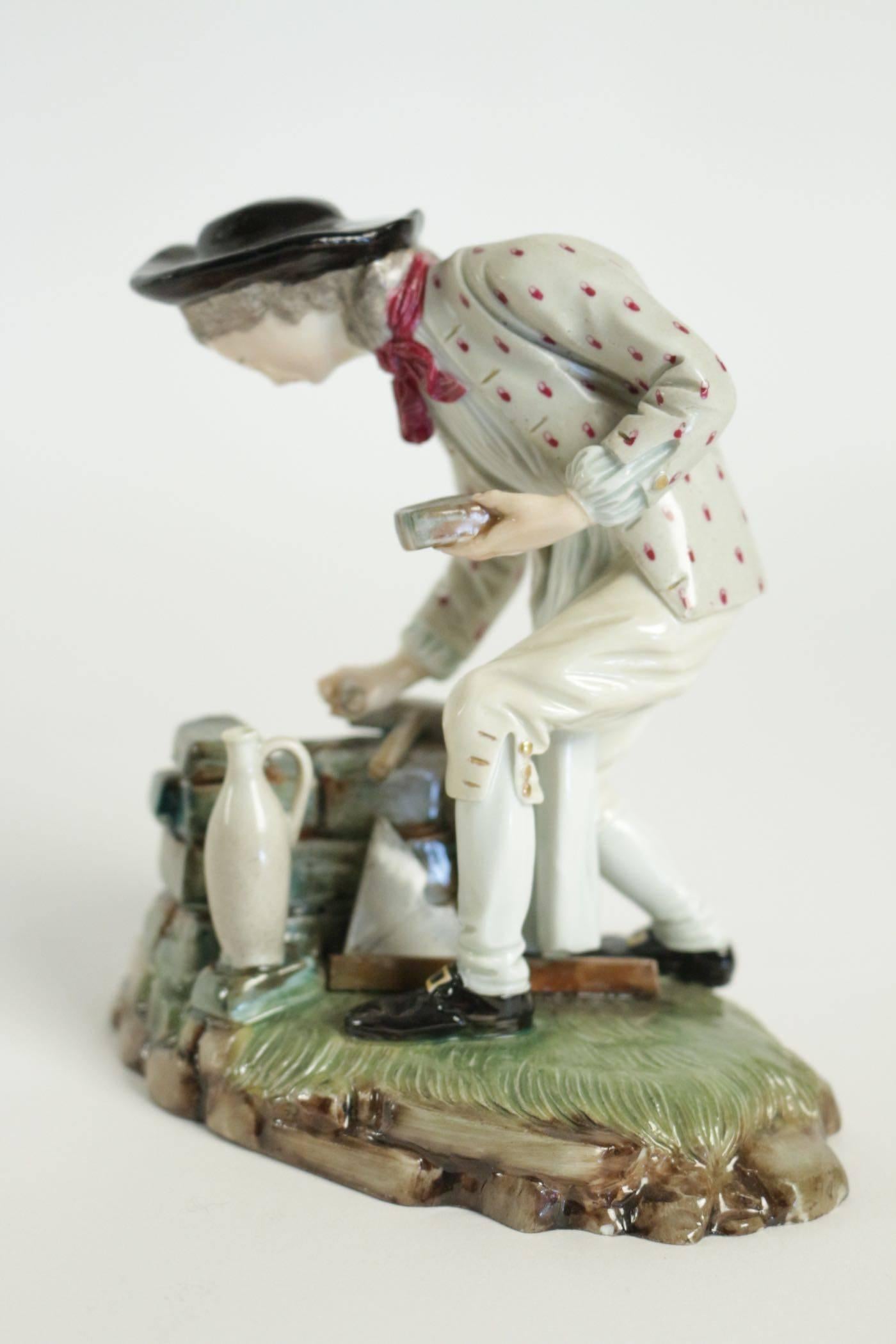 French 19th Century Figurine in Porcelain