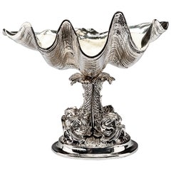 Silvered-Mounted Clam Shell Centrepiece