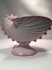 Wedgwood Pink Pearlware Footed Nautilus Centerpiece