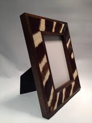Cadre en peau de zèbre et bois d'acajou de Burchell's