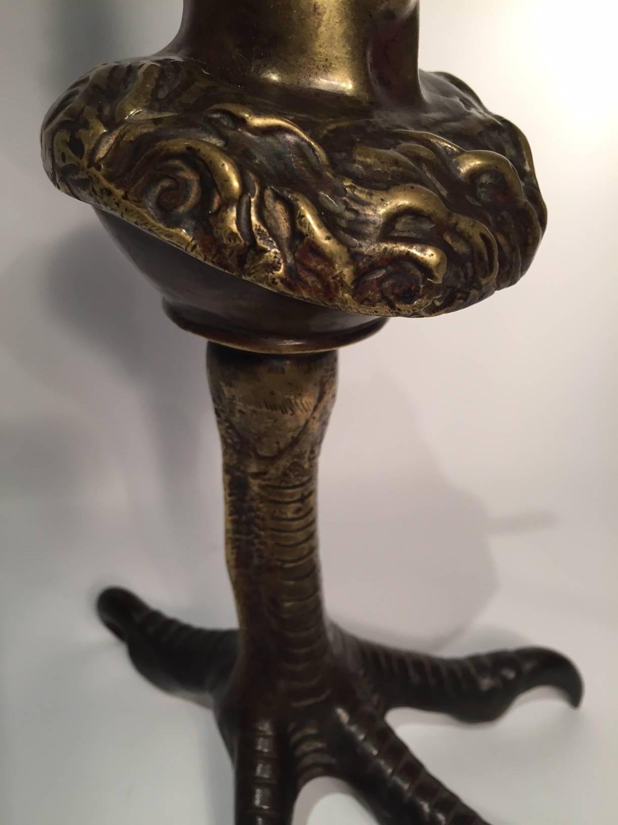 Rare 19th Century Continental Bronze Tobacco Cigar Lighter 2