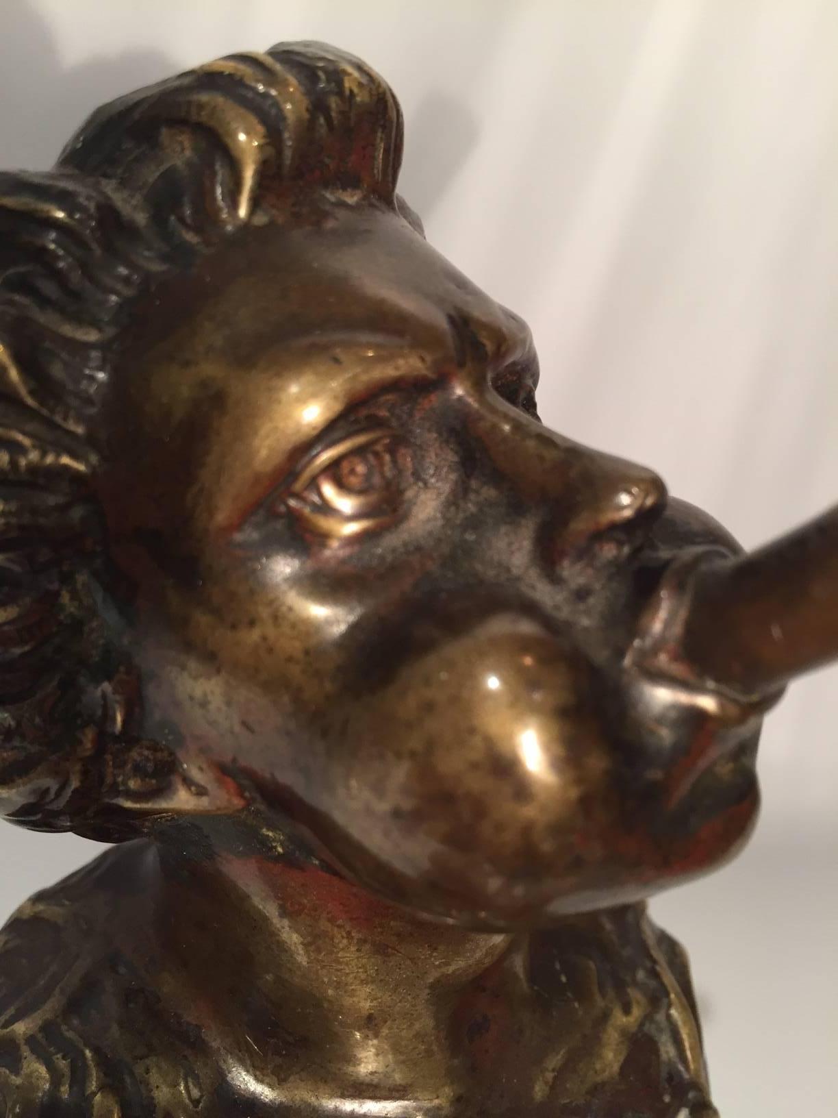 Rare 19th Century Continental Bronze Tobacco Cigar Lighter 3