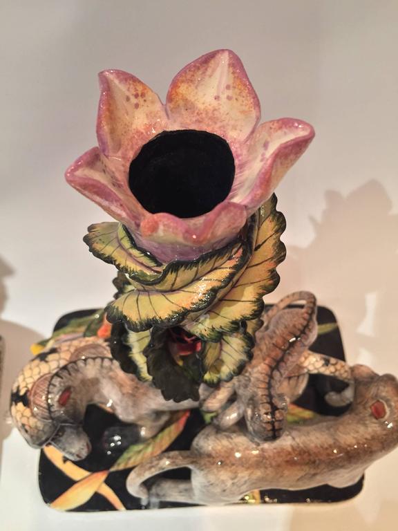 Handmade and One of a Kind Pair of Candlesticks by Ardmore from South