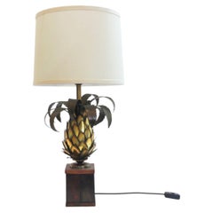 The Gilded Pineapple: Sculptural Mid-Century Pineapple Table Lamp